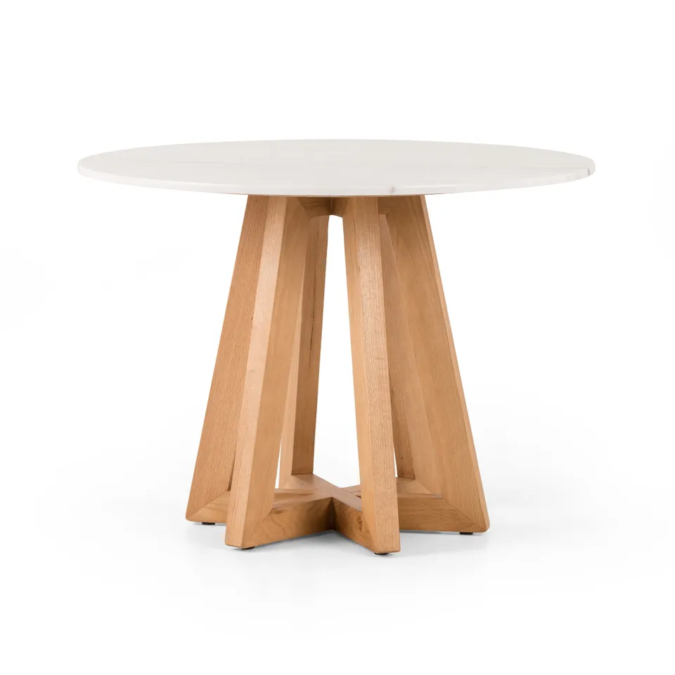 Creston Dining Table 42"-White Marble