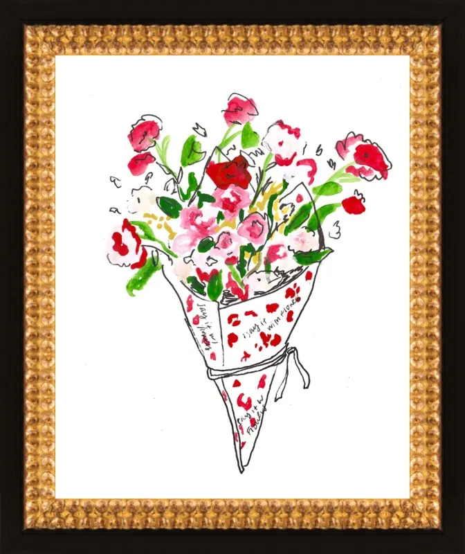 Bodega Flowers in Pink and Red by Larsen McDowell for Artfully Walls