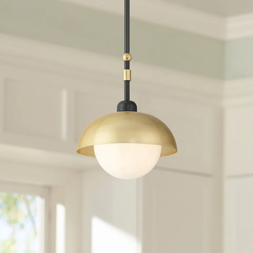 Possini Euro Siegel 8 3/4" Wide Black and Gold Mini Pendant Light