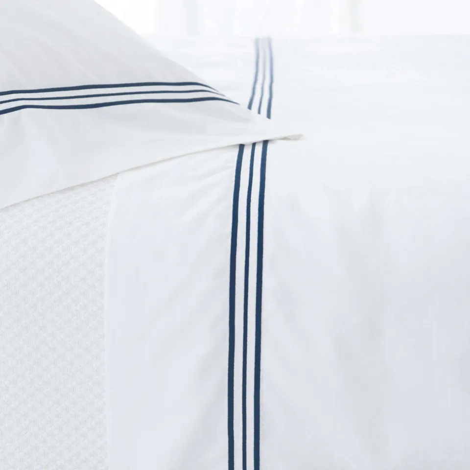 Trio Indigo Flat Sheet