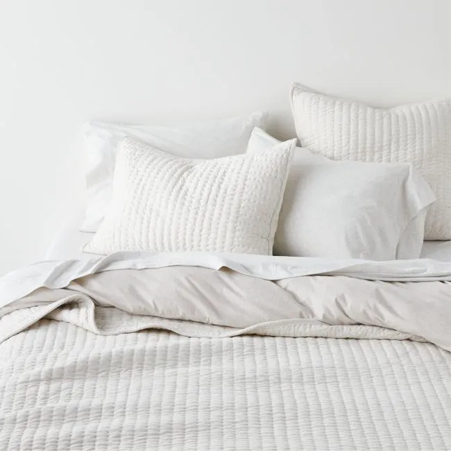 Cozysoft Organic Cotton Jersey Heathered Ivory King Quilt