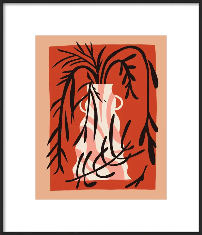 vase in rust by Erin Wallace for Artfully Walls
