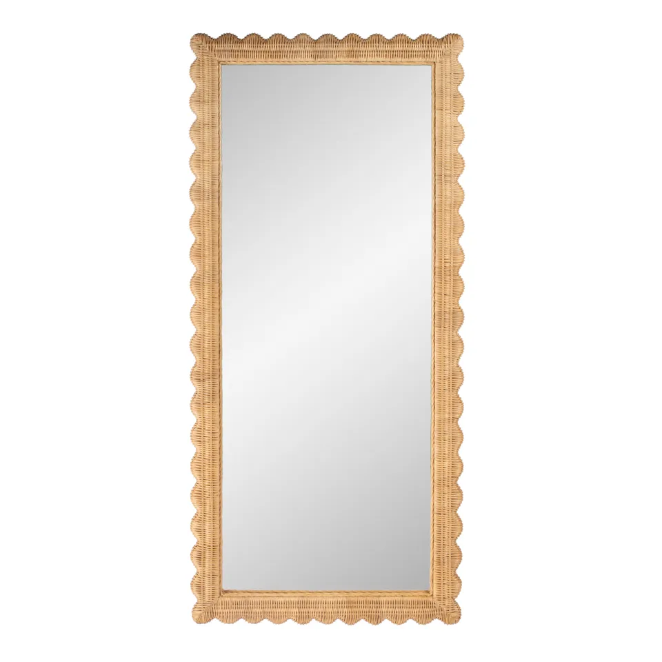 Flora Natural Rattan Floor Mirror