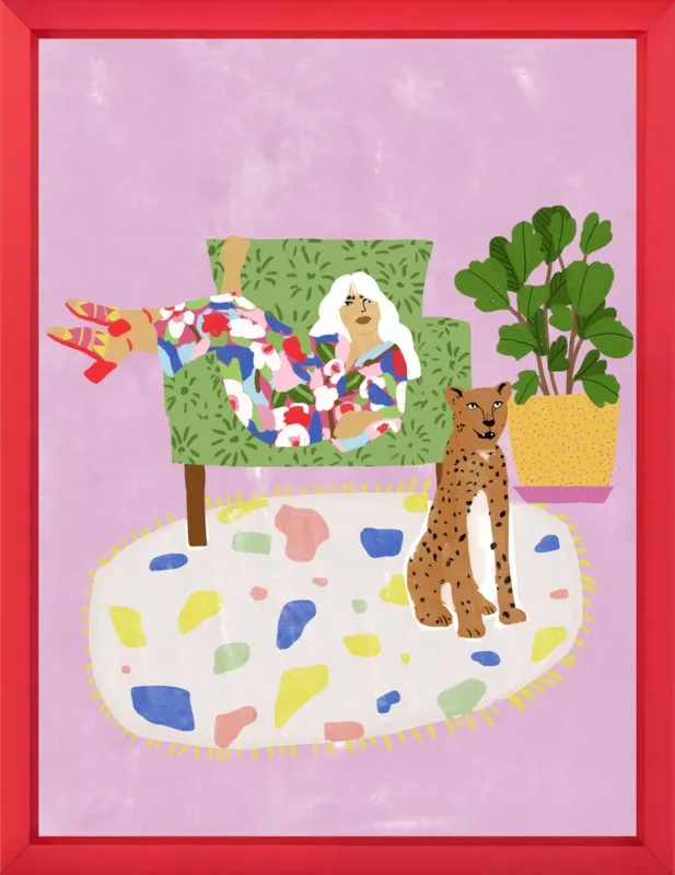 Lady and her tiger by Alja Horvat for Artfully Walls