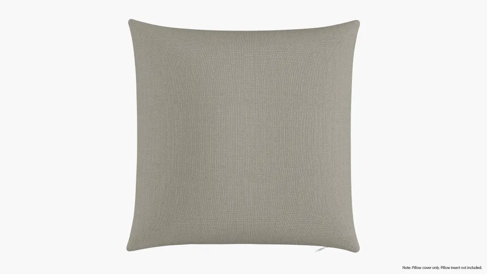 Throw Pillow Cover 20", Putty Everyday Linen, 20" x 20"