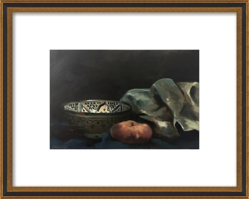 Wild peach with a painting rag by Philine van der Vegte for Artfully Walls
