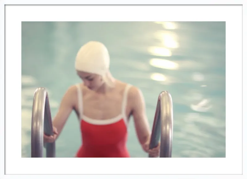 Swimmer in a Red Suit by Lucy Snowe for Artfully Walls