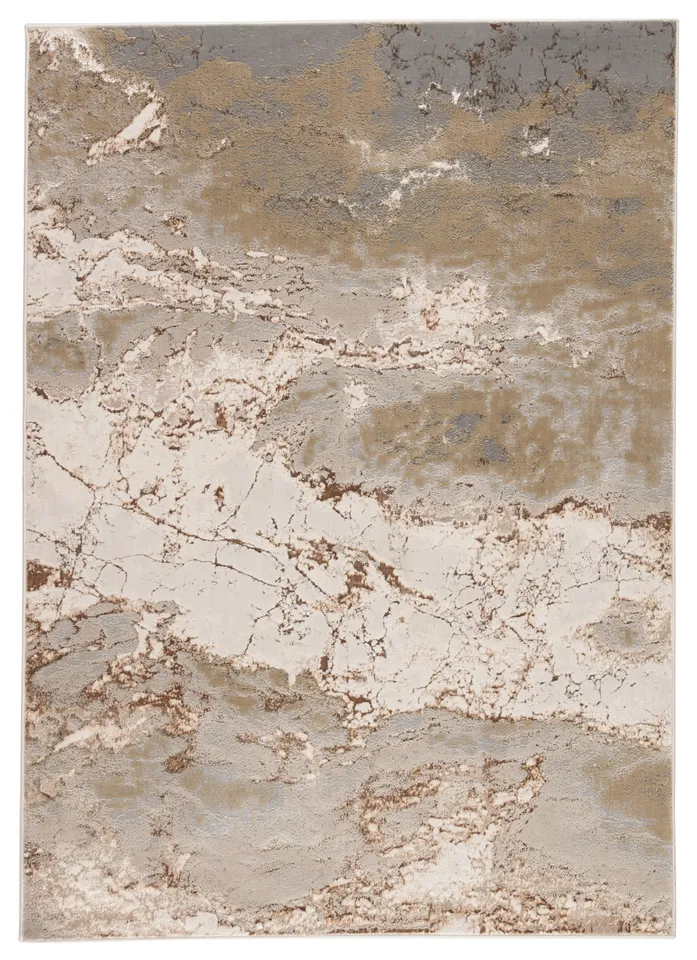 Cisco Abstract Gray/ Brown Area Rug (9'6"X13')
