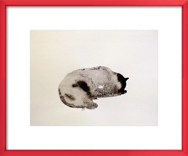 Sleeping cat by Frederic Belaubre for Artfully Walls