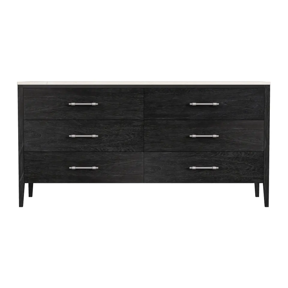 Averly Washed Black Dresser