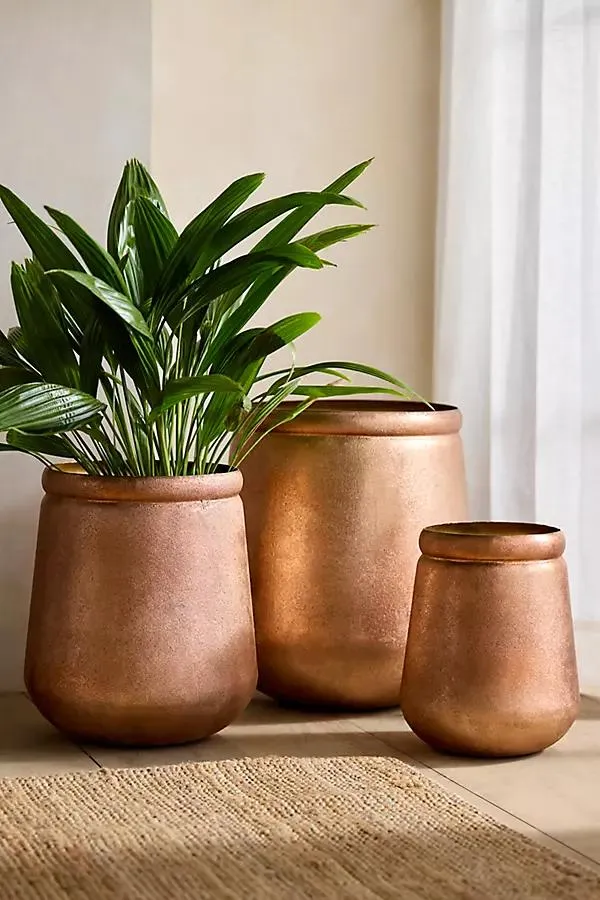 Textured Copper Droplet Planter