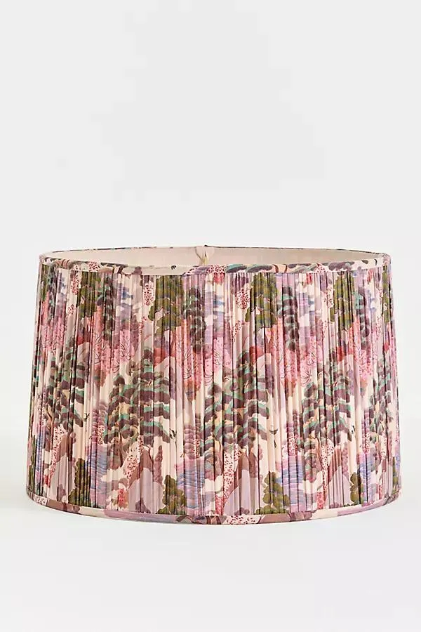 Merve Kahraman Ruched Printed Drum Lampshade