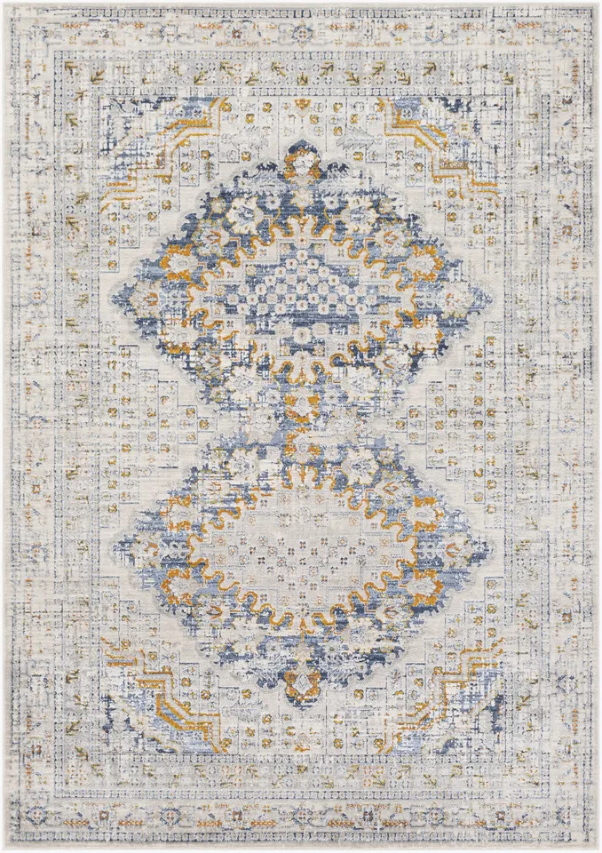 Porto White Indoor 2' x 2'11" Machine Woven Rug