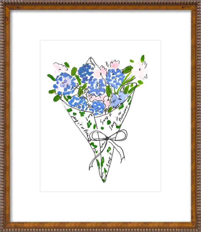 Bodega Flowers in Blue by Larsen McDowell for Artfully Walls