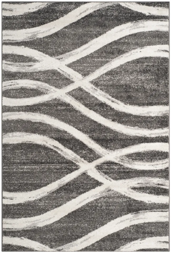 Arlo Home Woven Area Rug, ADR125R, Charcoal/Ivory,  5' 1" X 7' 6"