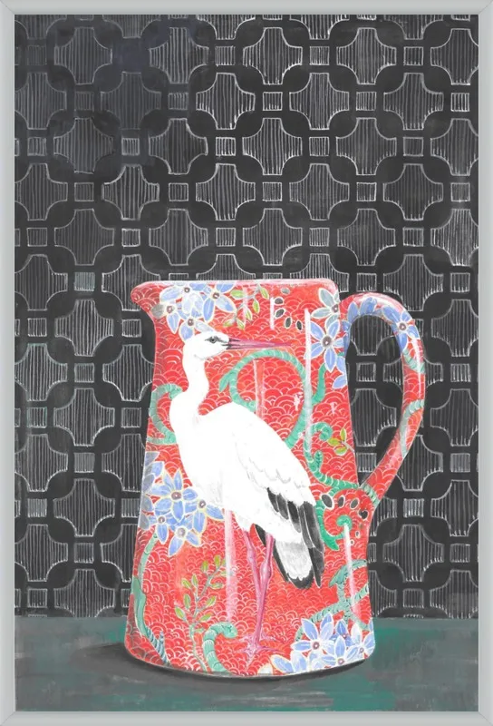 Red Vase by Miri Eshet for Artfully Walls