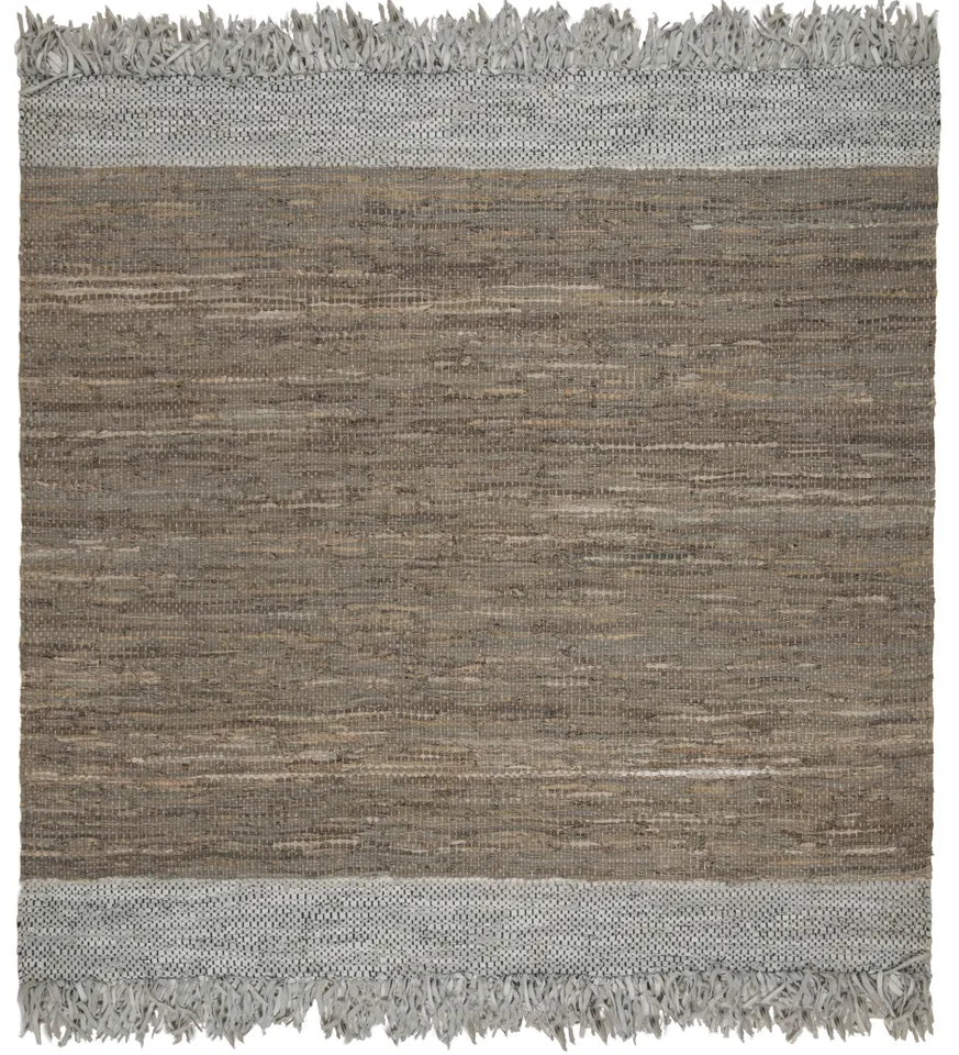 Arlo Home Hand Woven Area Rug, VTL310D, Light Grey/Dark Grey,  6' X 6' Square