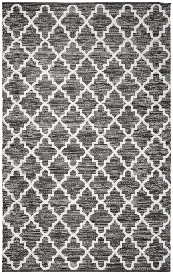 Arlo Home Hand Woven Area Rug, MTK611J, Charcoal/Ivory,  5' X 8'