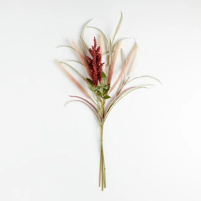 Faux Blush Foxtail Bunch 30"