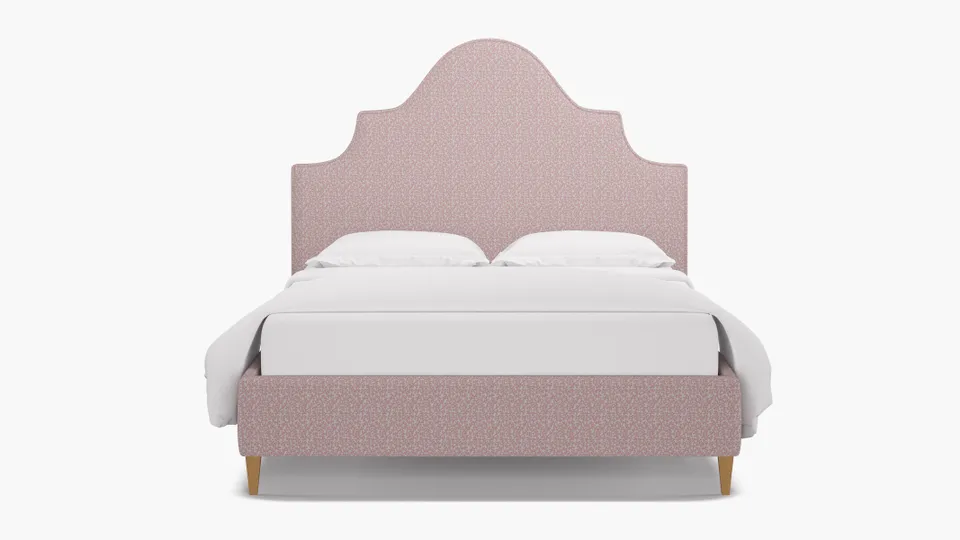 Statement Bed, Flamingo Hele Bay, Natural Square Tapered Leg, King