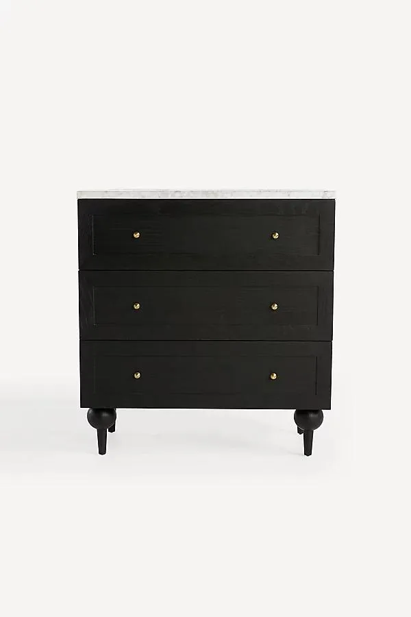 Fern Marble-Top Three-Drawer Dresser