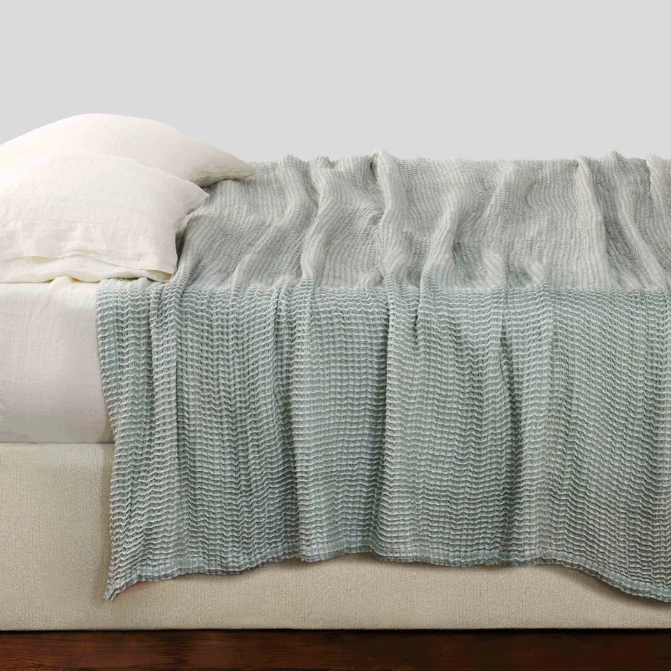 The Citizenry Imogen Waffle Blanket | Full/Queen | Seaglass
