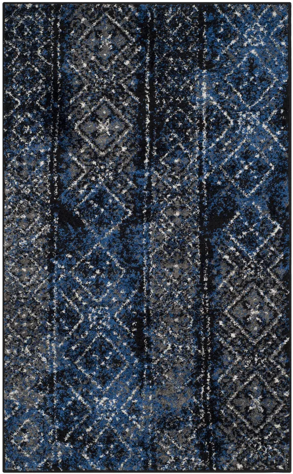 Arlo Home Woven Area Rug, ADR111A, Silver/Black,  3' X 5'