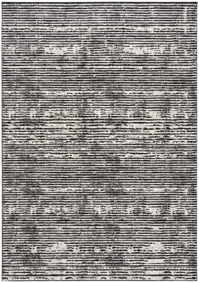 Arlo Home Woven Area Rug, LUR188Z, Black/Grey,  8' X 10'