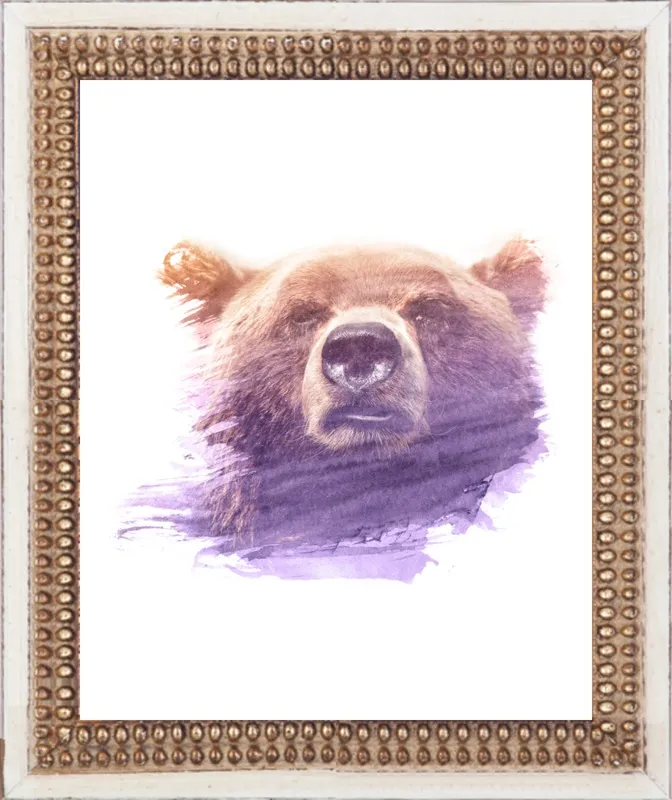 BEAR SUPERIMPOSED WATERCOLOR by Emiliano Deificus for Artfully Walls