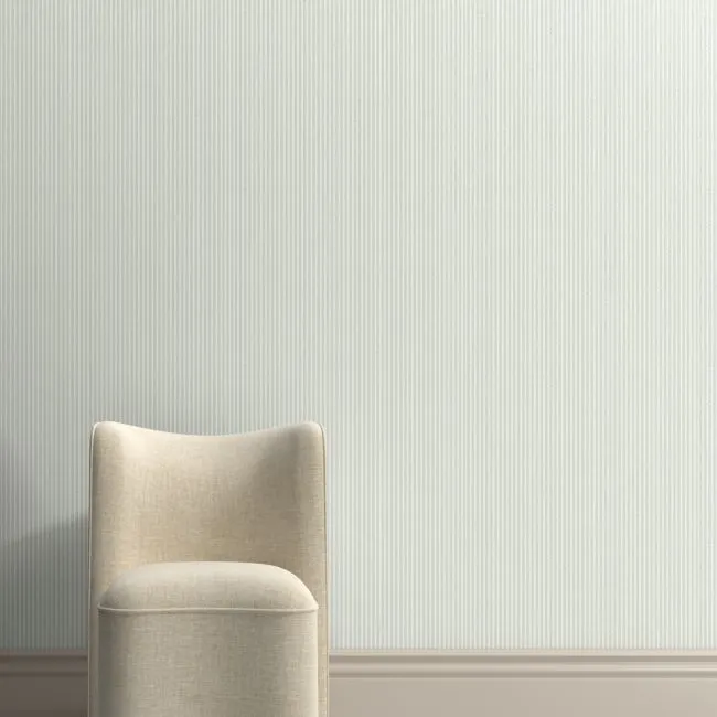 Vivienne Green Ticking Stripe Wallpaper