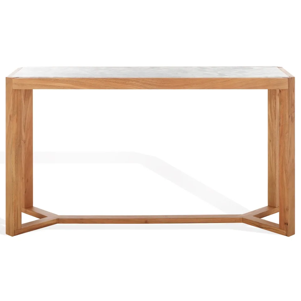 Bernardi Marble Top Console Table - Natural/White