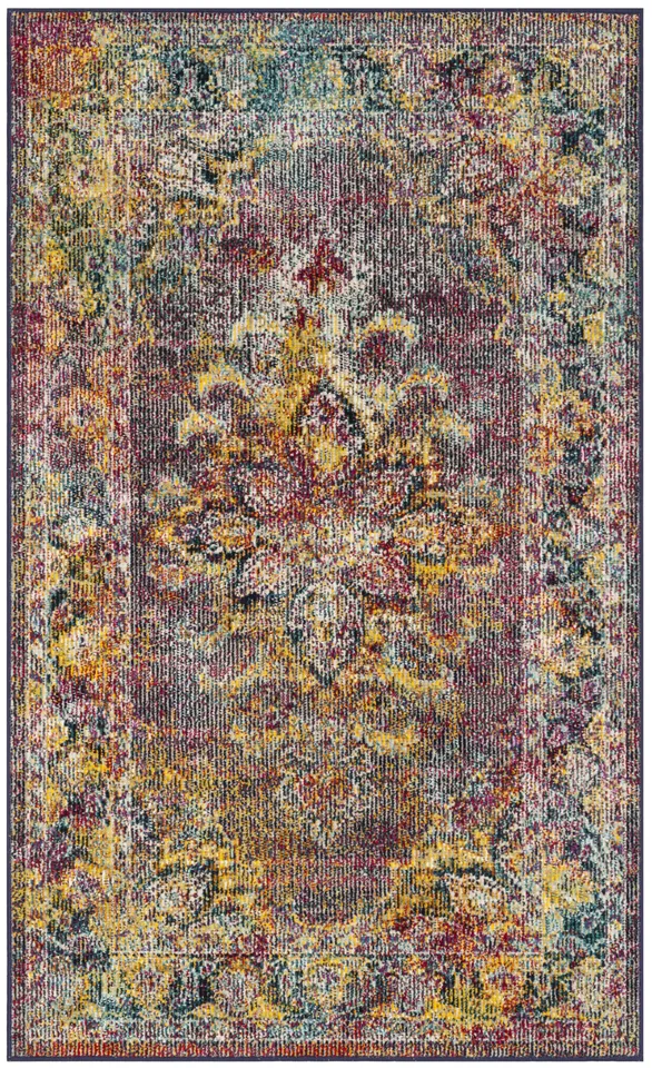 Arlo Home Woven Area Rug, CRS508H, Navy/Light Blue,  3' X 5'