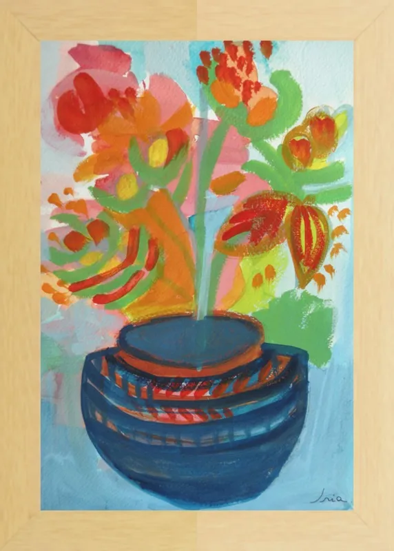 Red Flowers by Iria Fernandez Alvarez for Artfully Walls