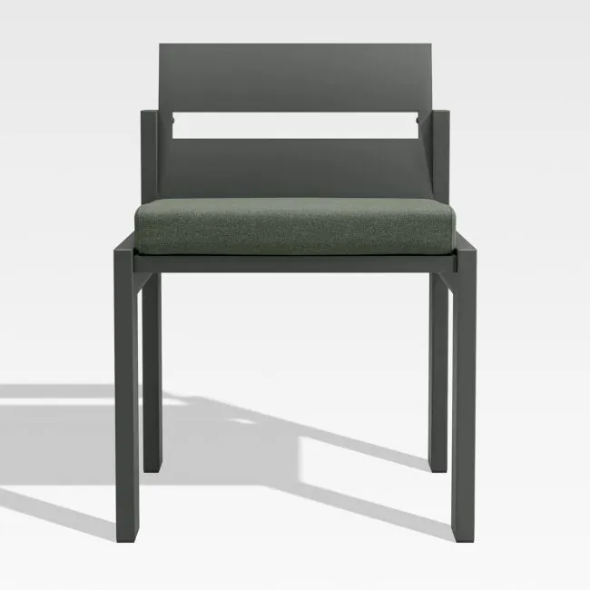 Walker Metal Outdoor Dining Chair with Cast Sage Green Sunbrella ® Cushions