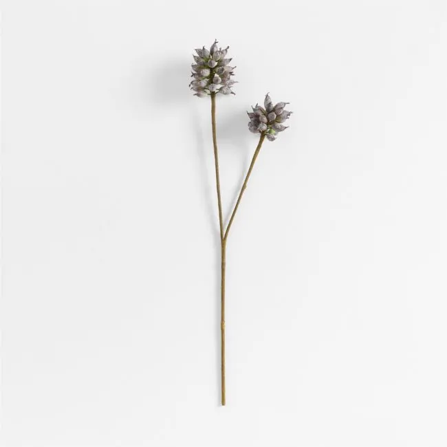 Faux Heirloom Thistle Stem 35"