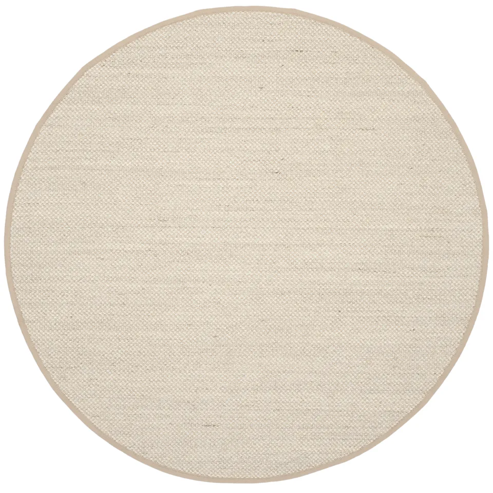 Arlo Home Woven Area Rug, NF143B, Maize/Linen,  4' X 4' Round