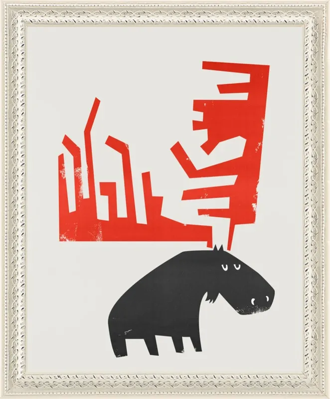 Grumpy Moose by Mark & Suumin - Fox & Velvet for Artfully Walls