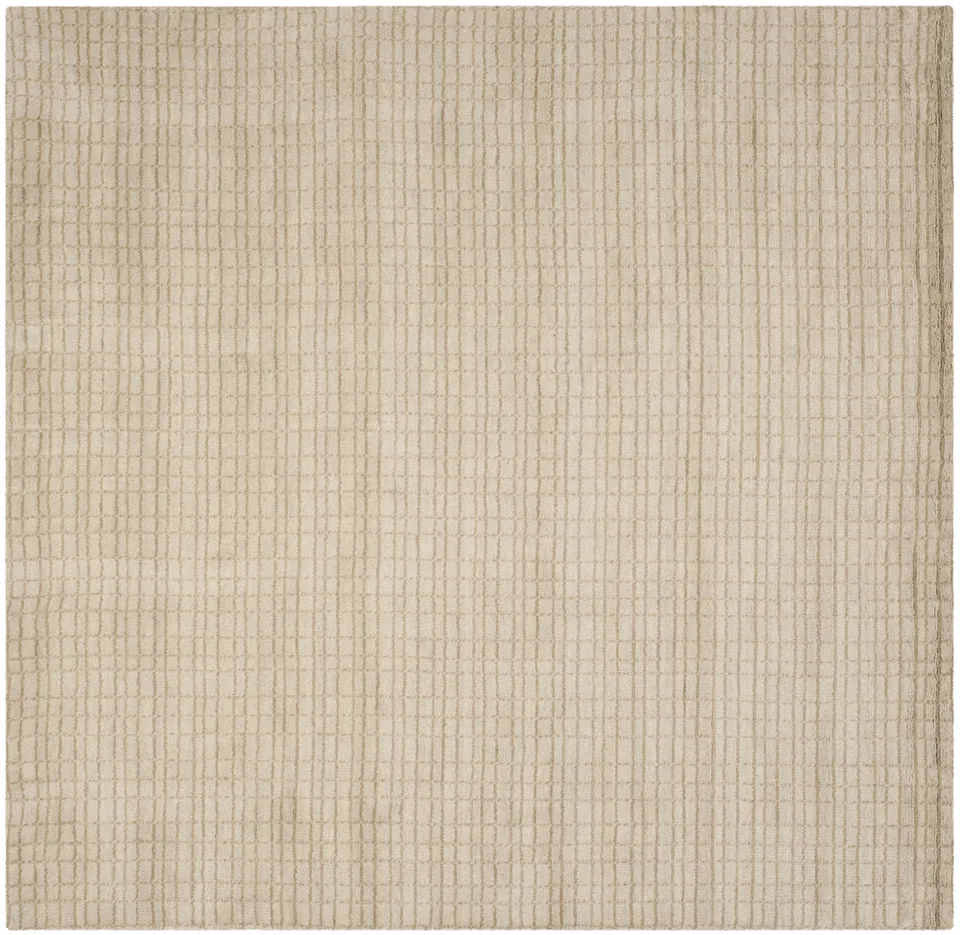 Arlo Home Hand Loomed Area Rug, HIM241A, Beige,  7' X 7' Square