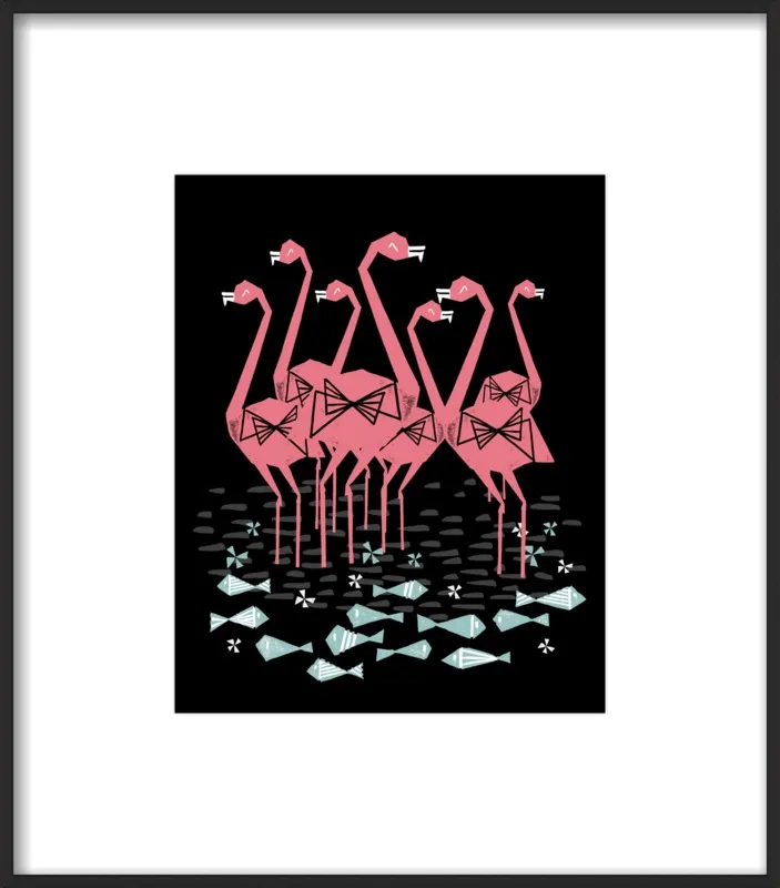Flamingos by Andrea Lauren for Artfully Walls