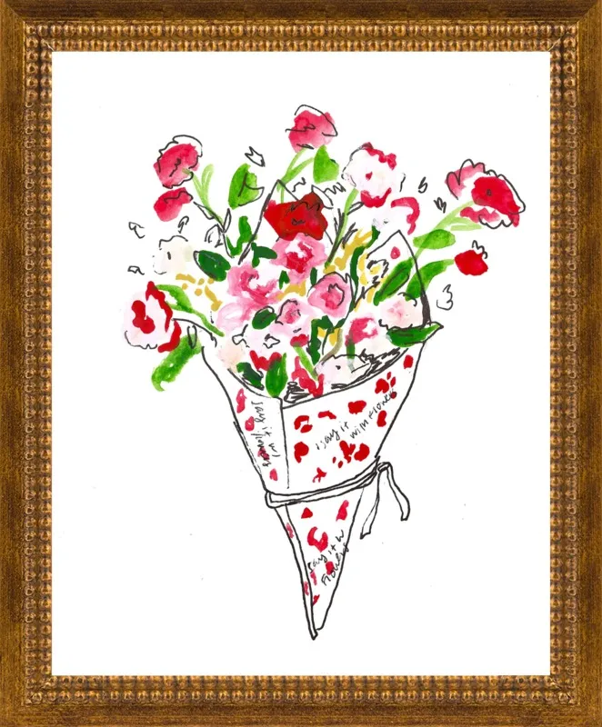 Bodega Flowers in Pink and Red by Larsen McDowell for Artfully Walls