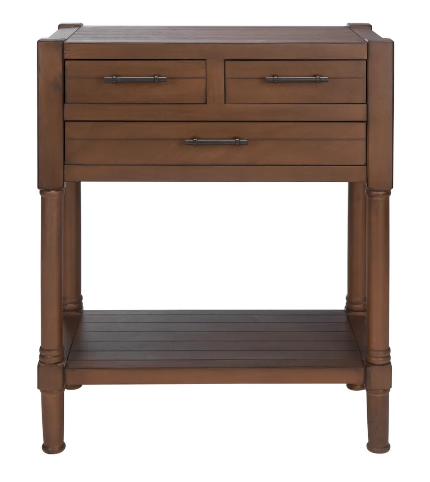 Filbert 3 Drawer Console Table - Brown
