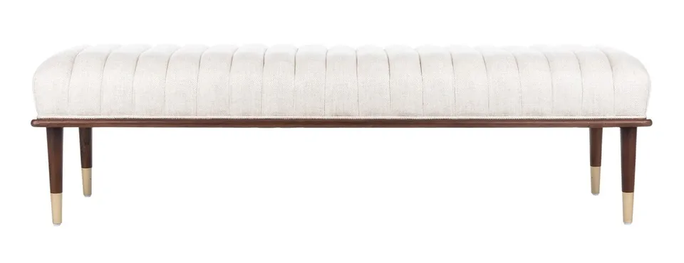 Flannery MIndonesia Century Bench - Cream