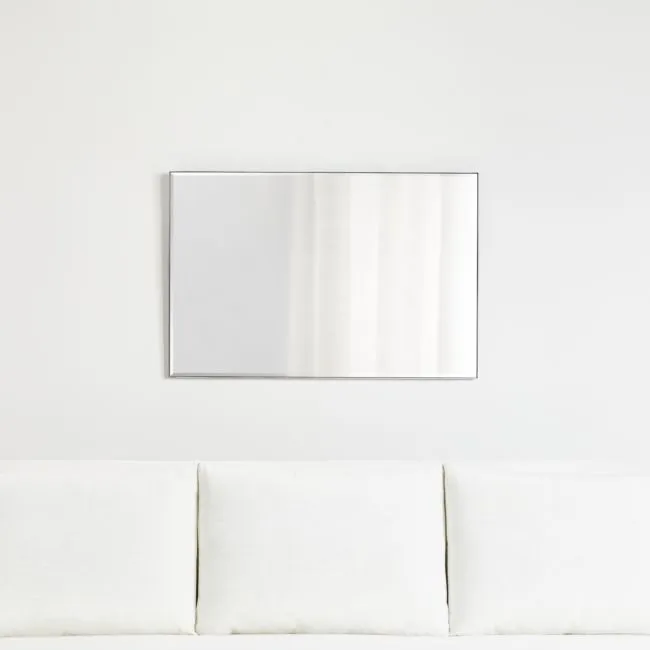 Edge Medium Silver Rectangle Vanity Mirror 24"x36"