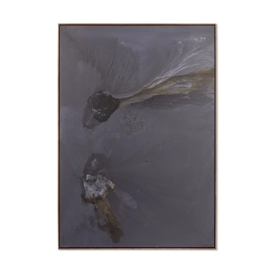 I Love You, Winter - Left by Brooke Noel Morgan - Rustic Walnut Floater