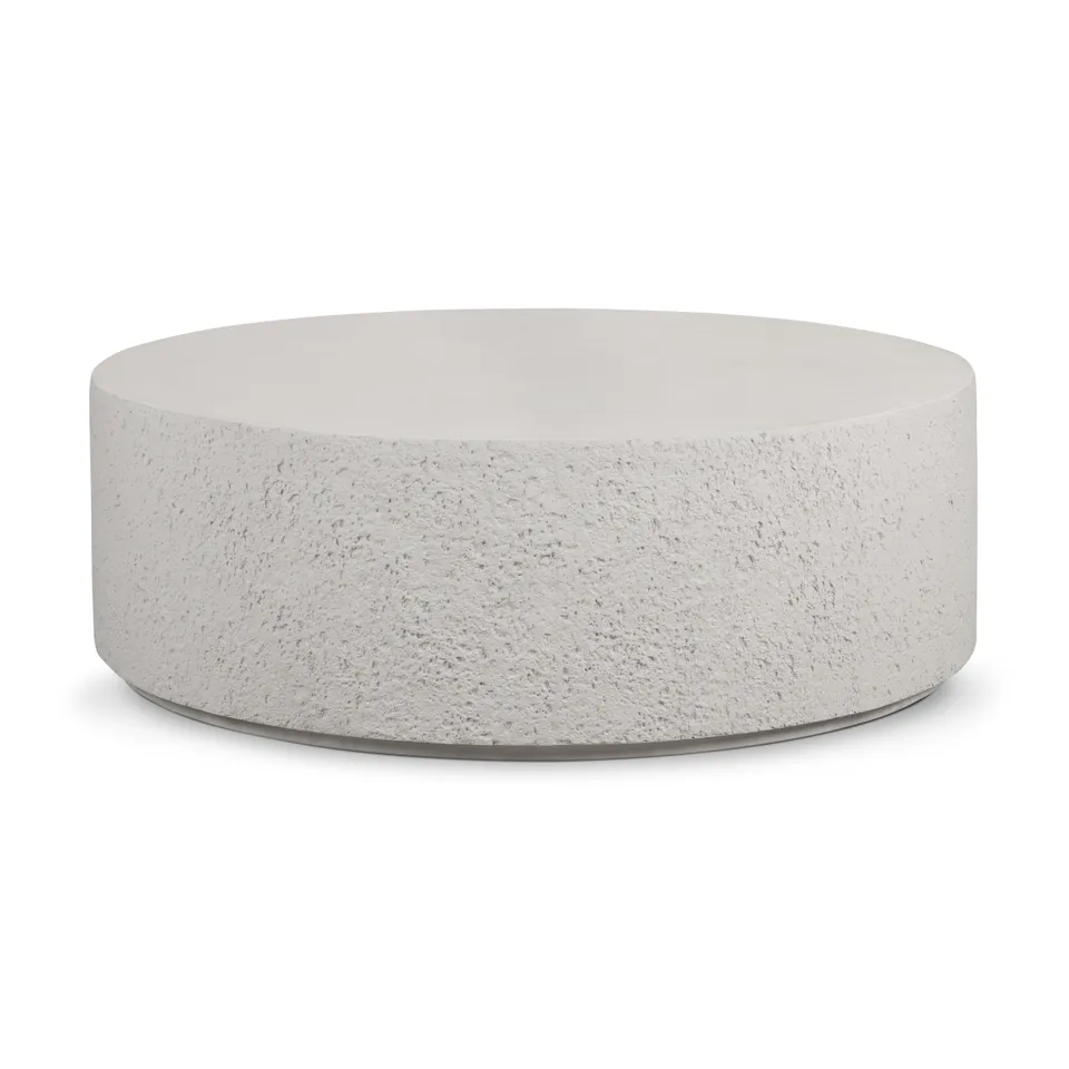 Otero Outdoor Round Coffee Table - Matte Stone