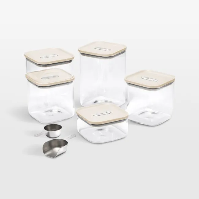 Caraway ® Cream 13-Piece Airtight Glass Food Storage Container Set