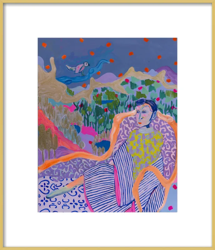 "The Nightingale" illustration by Davina Shefet for Artfully Walls