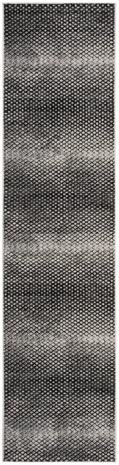 Arlo Home Woven Area Rug, LUR186Z, Black/Ivory,  2' X 8'