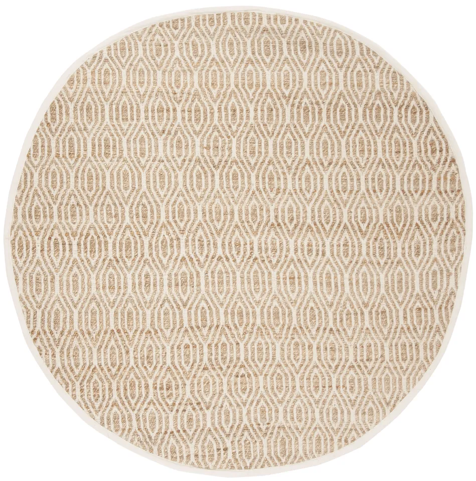 Arlo Home Hand Woven Area Rug, CAP822I, Natural,  6' X 6' Round