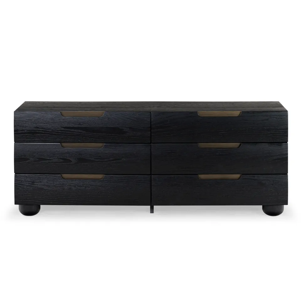 Beethoven 6 Drawer Dresser - Black